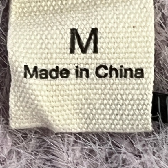 𝅺chelsea & VIOLET CREW NECK LAVENDER COLOR SLOUCH SWEATER WITH RUFFLED‎ DETAIL - Picture 10 of 11